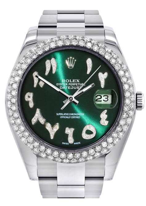 rolex datejust green arabic dial|pre owned Rolex 116334.